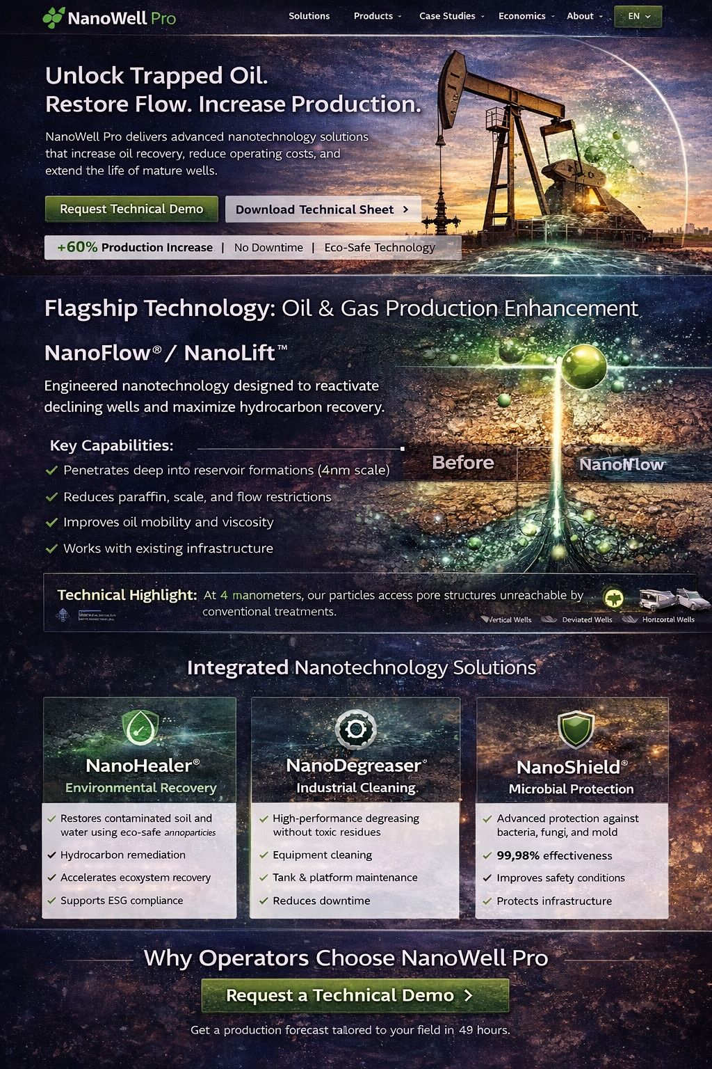 NanoFlow oil production enhancement technology